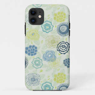 花スタイリッシュ柄 iPhone 11 ケース