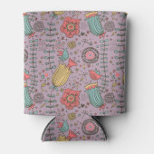 花スタイリッシュ花柄 缶クーラー (正面)