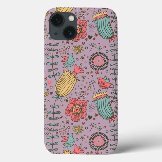 花スタイリッシュ花柄 Case-Mate iPhoneケース (裏面)
