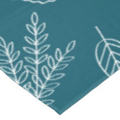 花スタイリッシュ葉の黒いティール（緑がかった色） テーブルクロス (アングル)