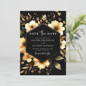 花スタイリッシュ金ゴールドと黒結婚色 セーブザデート (スタンド正面)