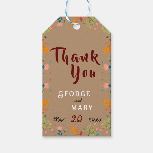 花スタイル ギフトタグ (正面)