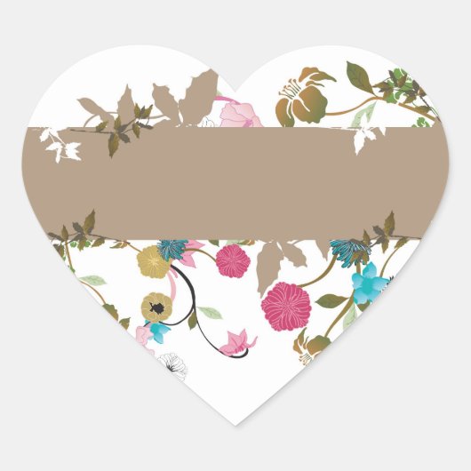 花ステッ日本のカー ハートシール (正面)