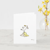 「花ストップの匂いを嗅いで」とのグリーティング空白の・カード カード (黄色い花)