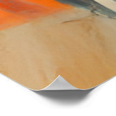 花ストライプの付き優雅さ ポスター (角)