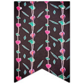 花ストライプの花 バンティングフラッグ (第2の旗)