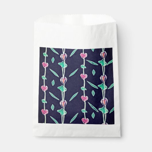 花ストライプの花 フェイバーバッグ (正面)