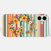 花ストライプレトロ(G) Case-Mate iPhoneケース (裏面 (横))
