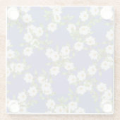 花スパイラルパターンデザインコースター ガラスコースター (裏面)