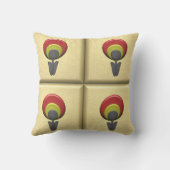 花タイル金ゴールド クッション (裏面)