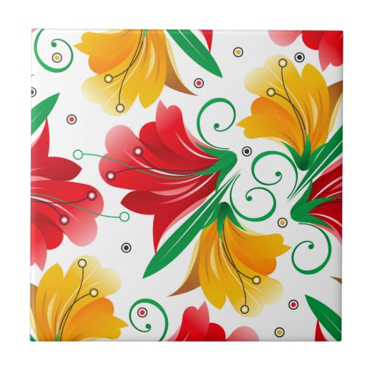 花タイル タイル (正面)