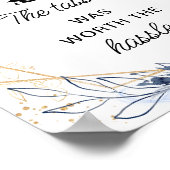 花タッセルは面倒な卒業の価値があった ポスター (角)