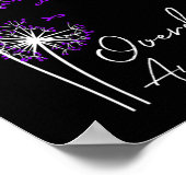 花タンポポ信仰ホープ愛パープルオーバードーズA ポスター (角)