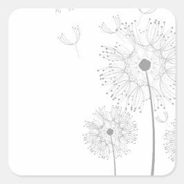 花ダンデリオンフラワーズピースラブデスティニー スクエアシール