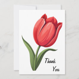 花チューリップ サンキューカード