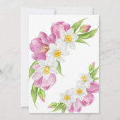 花チューリップ |ブライダルシャワー 招待状 (裏面)