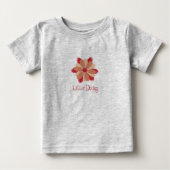 花デイジーかわいい小さな赤 ベビーTシャツ (正面)