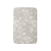 花デイジーヴィンテージ模様灰色風呂マット バスマット (正面縦)