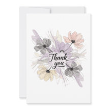 花デザインサンキューカード