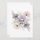 花デザインサンキューカード サンキューカード (正面/裏面)