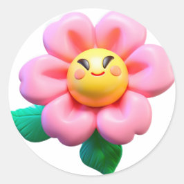 「花デザインシール」 ラウンドシール