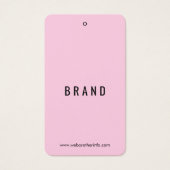 花デザイン事業名つるラベルカードピンク (正面)