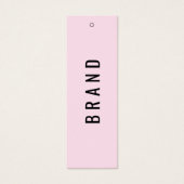 花デザイン事業名つるラベルカードピンク (正面)