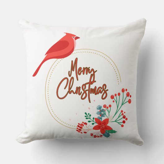 花デザイン付き鳥装飾用クッション クッション (正面)