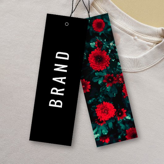 花デザイン業名つるラベルカード