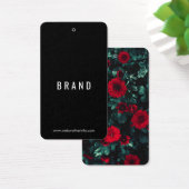 花デザイン業名つるラベルカード (デスク)