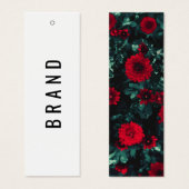 花デザイン業名つるラベルカード (正面&裏面)