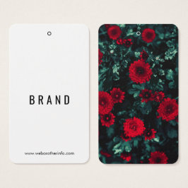 花デザイン業名つるラベルカード