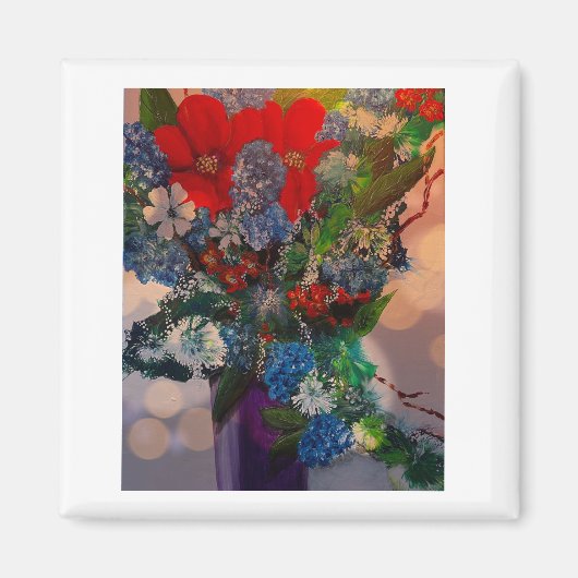 花デザイン磁石 マグネット (正面)