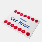 花デザイン18" x 24"ドアマット ドアマット (アングル)