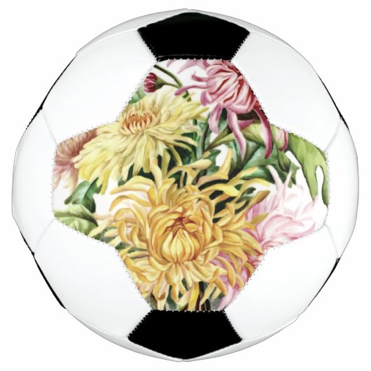 花デザイン サッカーボール (正面)