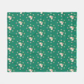 花デザイン フリースブランケット (正面(横))