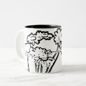 花ナチュラル ツートーンマグカップ (正面左)