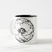 花ナチュラル ツートーンマグカップ (正面左)