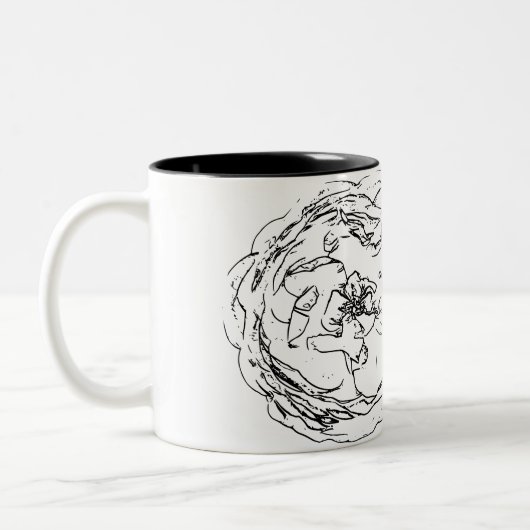 花ナチュラル ツートーンマグカップ (左)