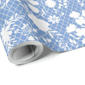 花ネット01.bx4 Lblue BG ラッピングペーパー (ロールコーナー)