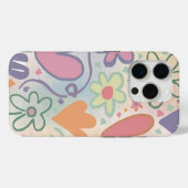 花ハートガーリーミニマル Case-Mate iPhoneケース (裏面 (横))