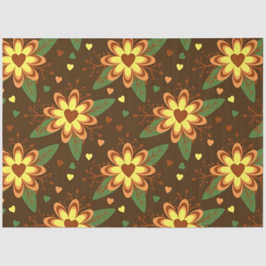 花ハートティッシュペーパー 薄葉紙 (正面)