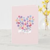 花ハートラブユーママ マザーズデー カード (黄色い花)