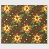 花ハート包装紙 ラッピングペーパー (フラット)