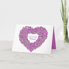 花ハート紫色のチューリップ芸術ノンナマザーズデイ カード