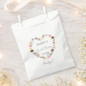 花ハート結婚ブライダルシャワー フェイバーバッグ (クリップ留めされた状態)