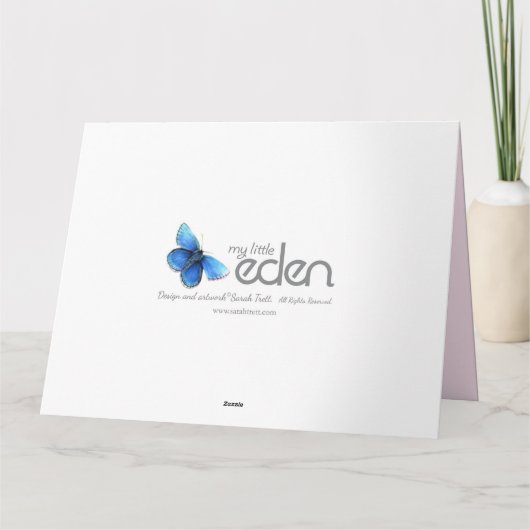 花ハート花束芸術マザーは良いカードを得る カード (裏面)