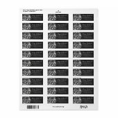 花ハート黒板差出人住所ラベル ラベル (フルシート)