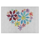 花ハート カッティングボード (正面)