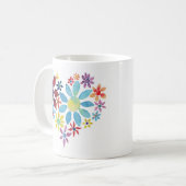 花ハート コーヒーマグカップ (正面左)